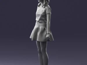 woman in black dress 0267 3D Model
