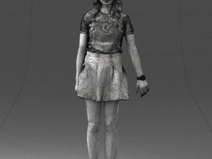 woman in black dress 0267 3D 모델