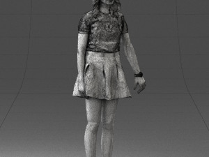 woman in black dress 0267 3D 모델