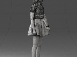 woman in black dress 0267 3D 모델