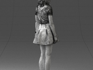 woman in black dress 0267 3D 모델