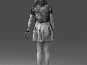 woman in black dress 0267 3D 모델