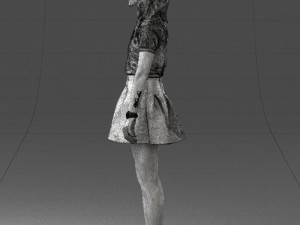 woman in black dress 0267 3D 모델