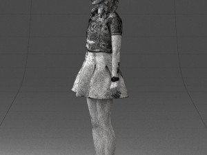 woman in black dress 0267 3D 모델