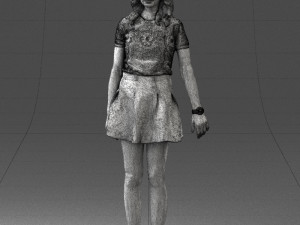 woman in black dress 0267 3D 모델