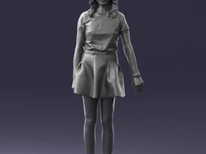 woman in black dress 0267 3d print ready 3D Print Model