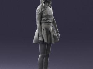 woman in black dress 0267 3d print ready 3Dプリントモデル