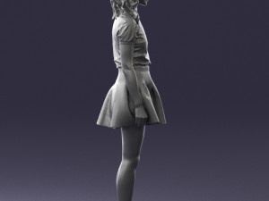 woman in black dress 0267 3d print ready 3Dプリントモデル