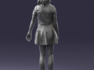 woman in black dress 0267 3d print ready 3Dプリントモデル
