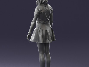 woman in black dress 0267 3d print ready 3Dプリントモデル