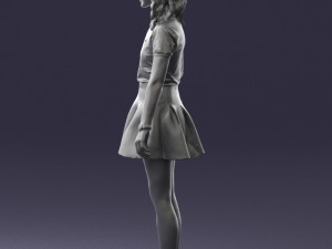 woman in black dress 0267 3d print ready 3Dプリントモデル