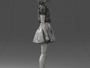 woman in black dress 0267 3d print ready 3Dプリントモデル