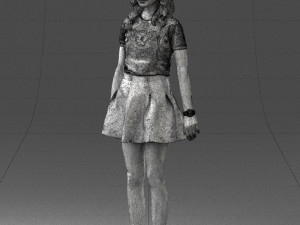 woman in black dress 0267 3d print ready 3Dプリントモデル