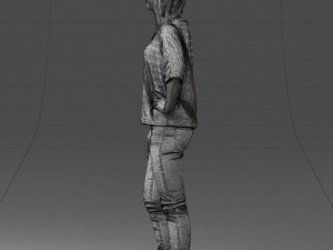 girl in striped sweater 0279 3d print ready Modelo de Impressão 3D