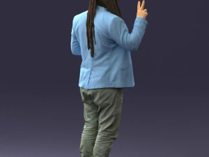 man with balalaika 0284 3D Model