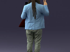 man with balalaika 0284 3D Model