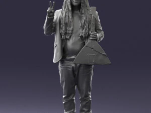 man with balalaika 0284 3D Model