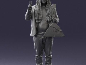 man with balalaika 0284 Modelo 3D