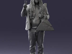 man with balalaika 0284 3D Model
