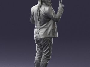 man with balalaika 0284 Modelo 3D