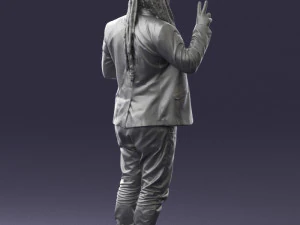 man with balalaika 0284 3D Model
