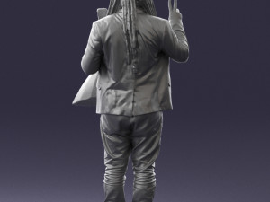man with balalaika 0284 Modelo 3D