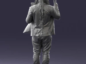 man with balalaika 0284 3D Model