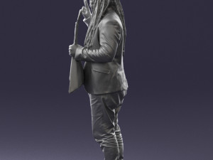 man with balalaika 0284 Modelo 3D
