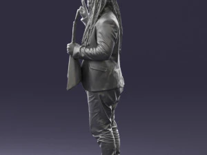 man with balalaika 0284 3D Model