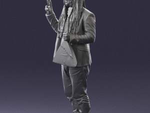 man with balalaika 0284 Modelo 3D