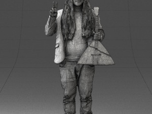 man with balalaika 0284 Modelo 3D