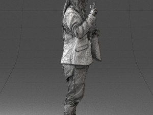 man with balalaika 0284 Modelo 3D
