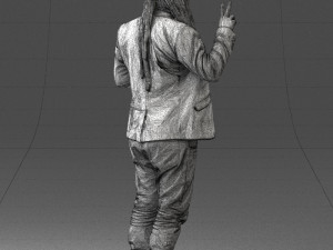man with balalaika 0284 Modelo 3D