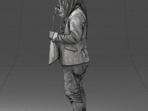 man with balalaika 0284 3d print ready Modello di stampa 3D