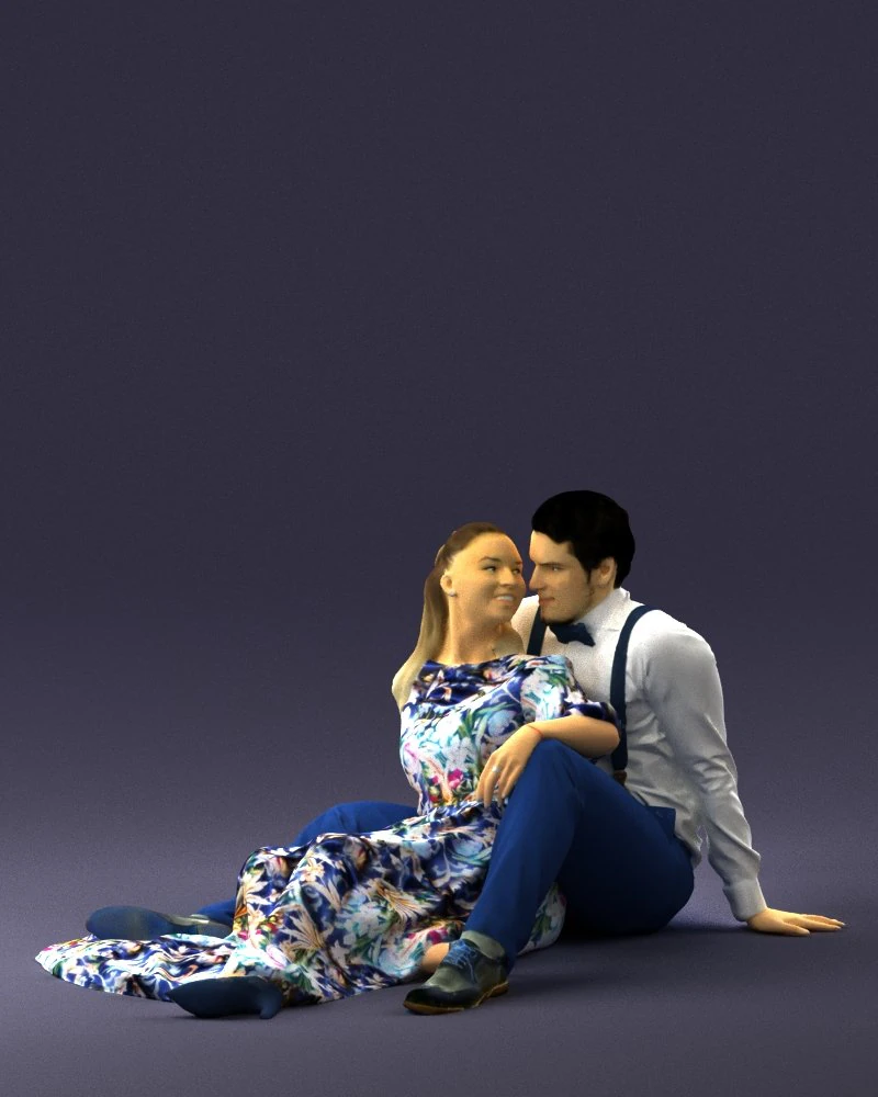 couple 0242 3d print ready 3D Print Model .c4d .max .obj .3ds .fbx .stl .blend