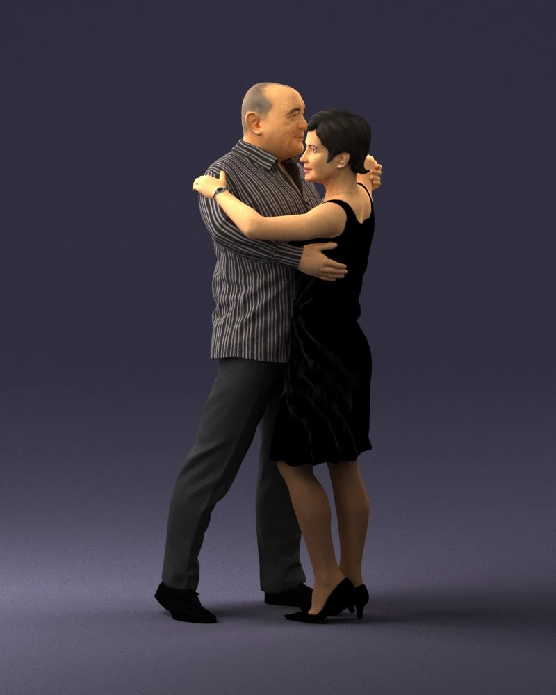 dance couple 0281 3D Model .c4d .max .obj .3ds .fbx .stl .blend