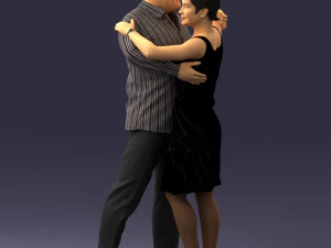 Танцевальная пара 0281 готова к 3D-печати 3D Принт Модель