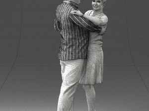 dance couple 0281 3d print ready 3D प्रिंट मॉडल