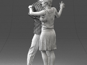 dance couple 0281 3d print ready 3D प्रिंट मॉडल