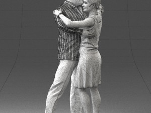 dance couple 0281 3d print ready 3D प्रिंट मॉडल
