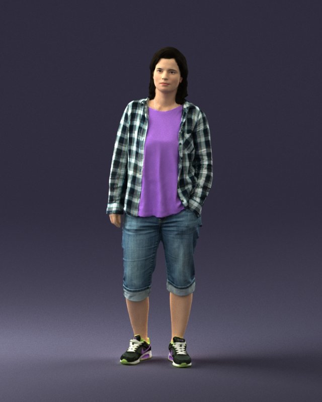 woman in pose 0266 3D 모델 .c4d .max .obj .3ds .fbx .stl .blend 