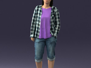 woman in pose 0266 Modelo 3D