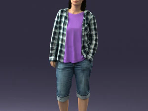woman in pose 0266 3D Model