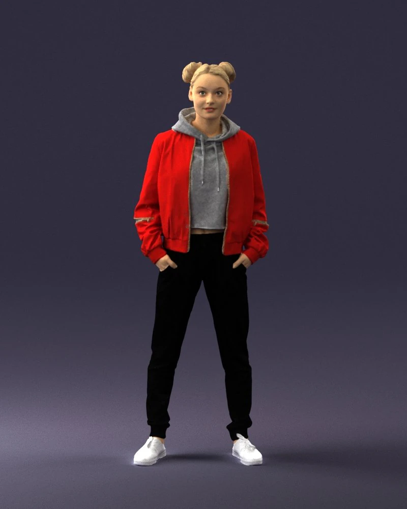woman in jacket 0273 3d print ready 3D Print Model .c4d .max .obj .3ds .fbx .stl .blend 