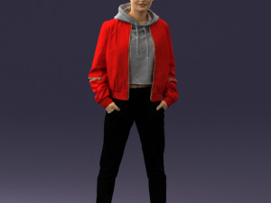 woman in jacket 0273 3d print ready Model do druku 3D
