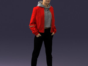 woman in jacket 0273 3d print ready Model do druku 3D