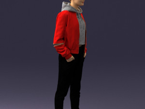 woman in jacket 0273 3d print ready Model do druku 3D