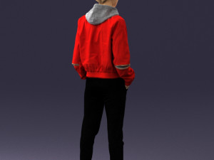 woman in jacket 0273 3d print ready Model do druku 3D