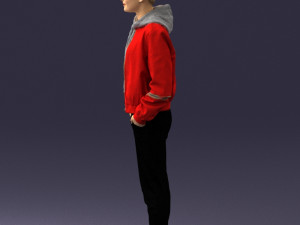 woman in jacket 0273 3d print ready Model do druku 3D