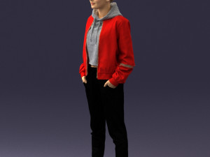 woman in jacket 0273 3d print ready Model do druku 3D